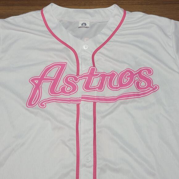 Houston Astros Pink & White Jersey "27 Altuve" - Size XL - Picture 2 of 7